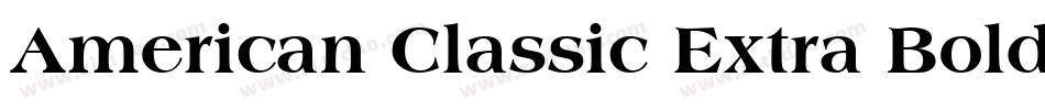 American Classic Extra Bold字体转换